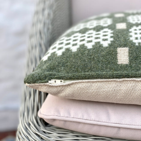 Moss Lambswool Cushion