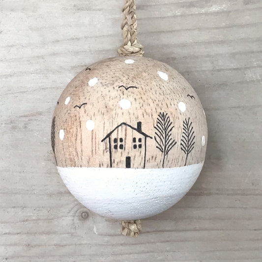 Wood House Bauble
