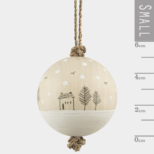 Wood House Bauble
