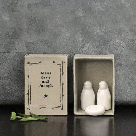 Porcelain Nativity Matchbox