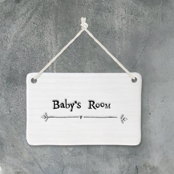 Porcelain Baby's Room Sign