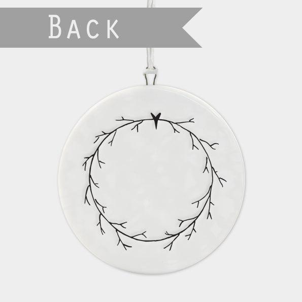 Bleak Mid Winter Porcelain Tree Decoration