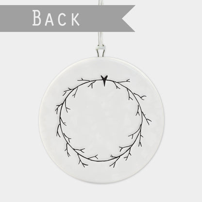 Bleak Mid Winter Porcelain Tree Decoration