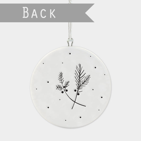 Christmas robin Porcelain Tree Decoration