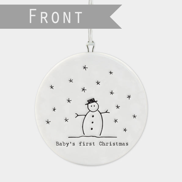 Baby's First Christmas Porcelain Decoration