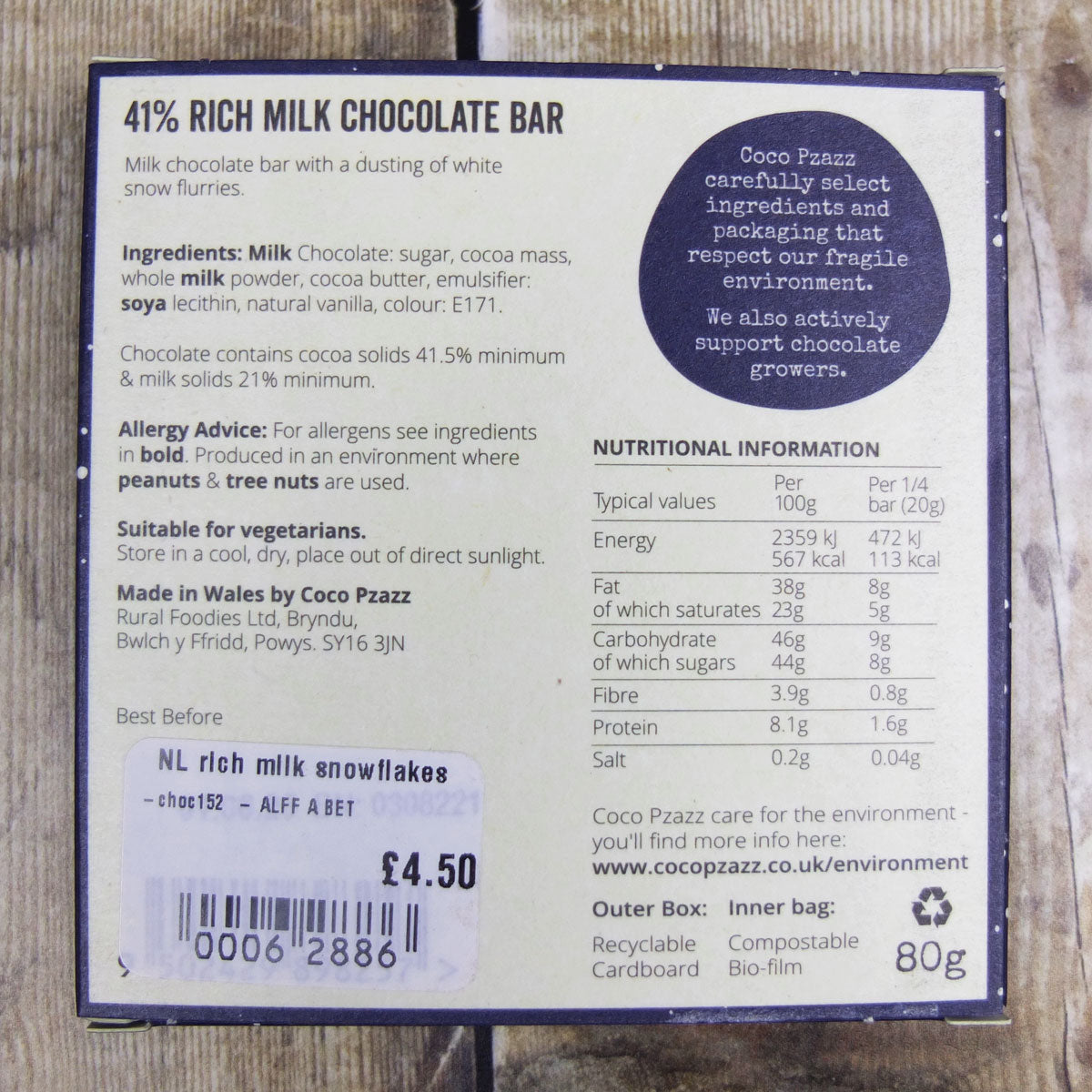 Nadolig Llawen Rich Welsh Milk Chocolate Bar