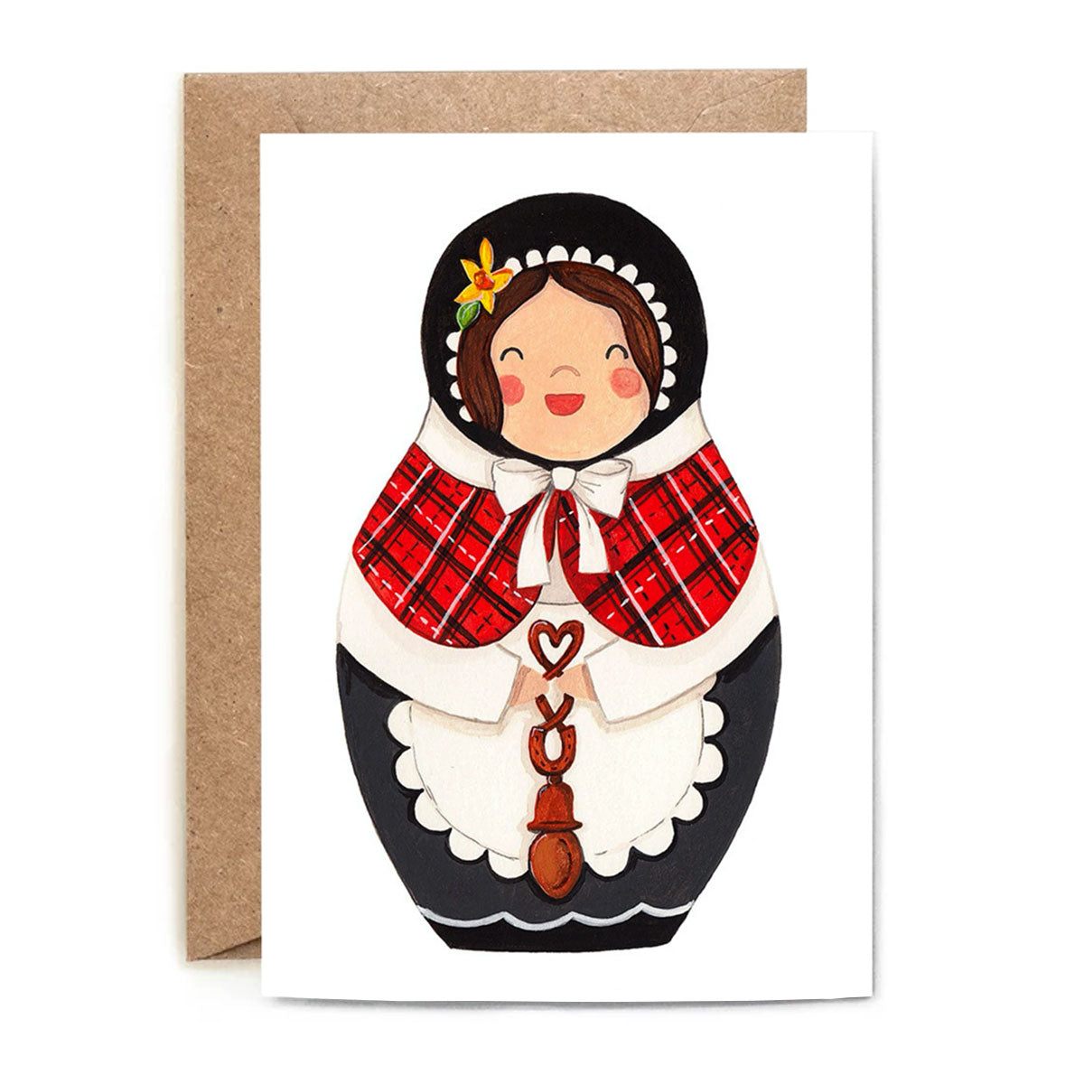 Angharad Welsh Doll Greeting Card