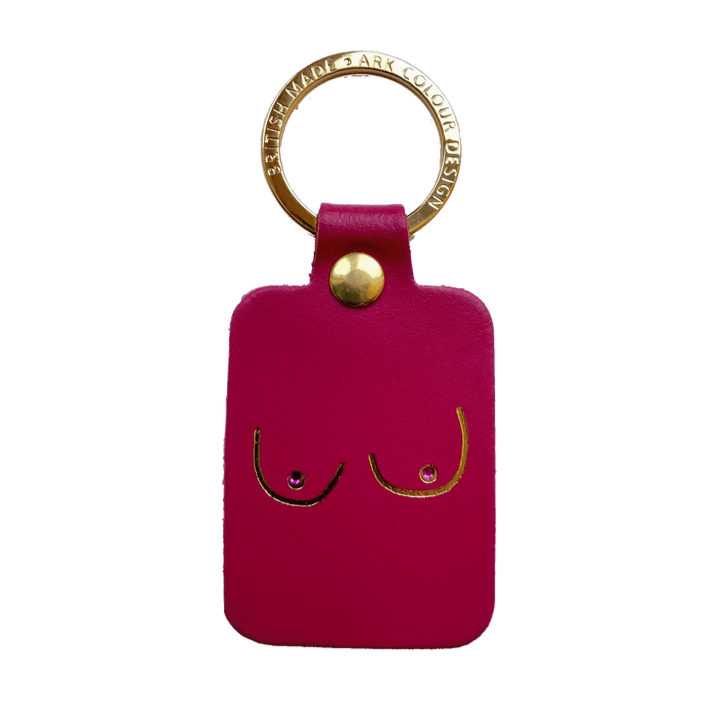 Magenta Boobs Keyring