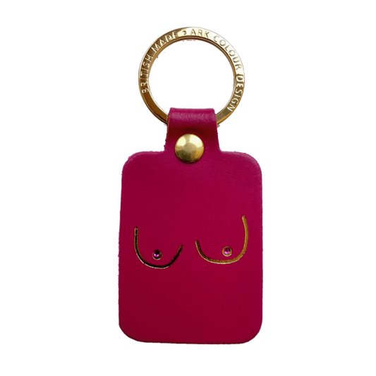 Magenta Boobs Keyring