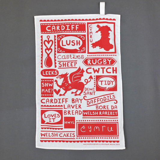 Cardiff Wales Tea Towel