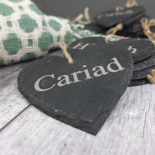 Cariad Medium Slate Heart