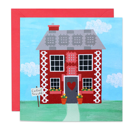 Cartref Newydd Red House Card
