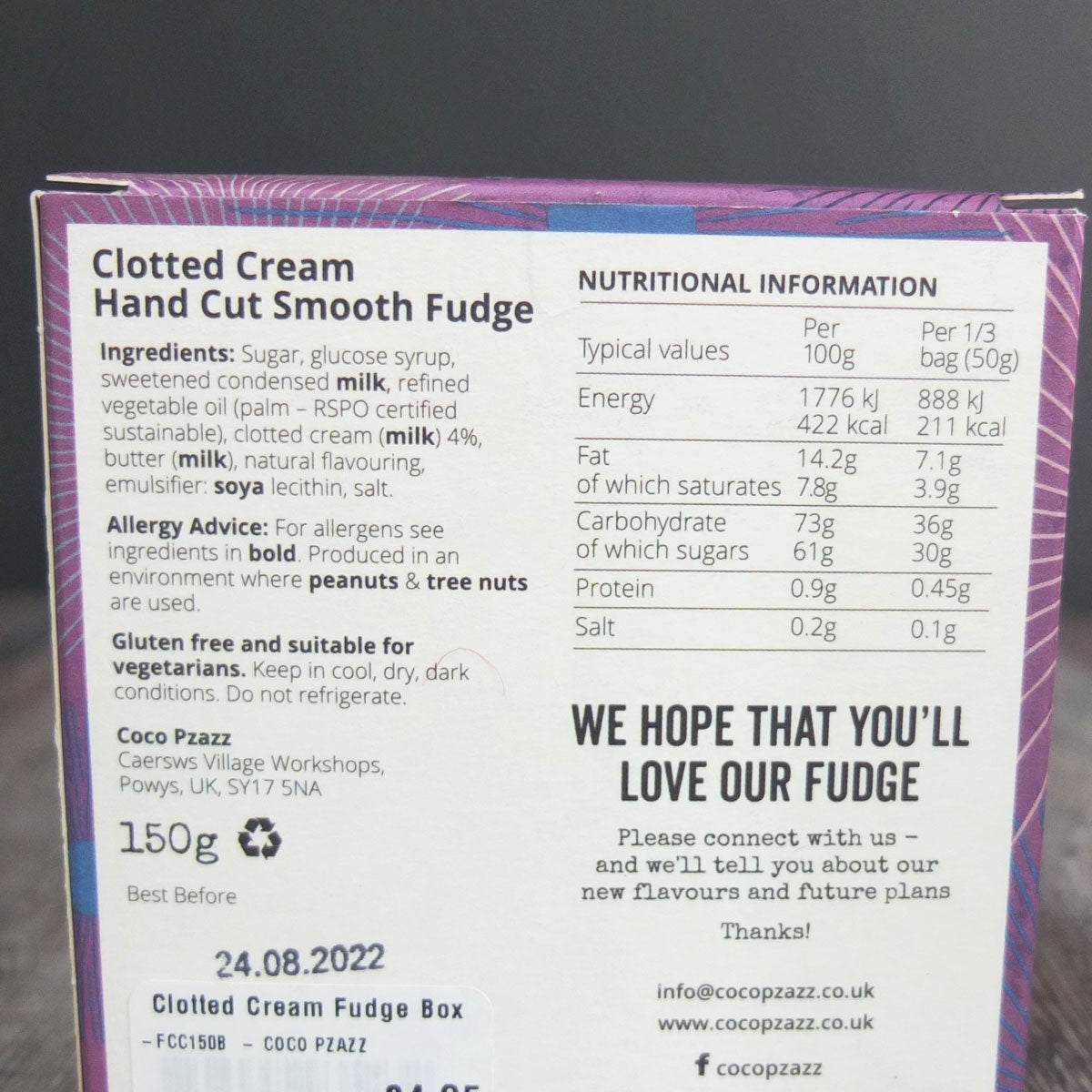 Clotted Cream Fudge Box by Coco Pzazz