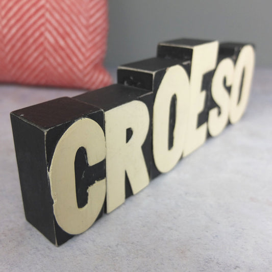 Croeso Letter Block