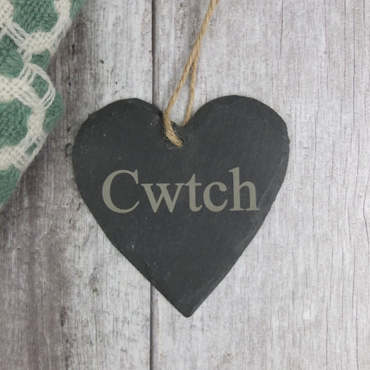 Medium Cwtch Slate Heart