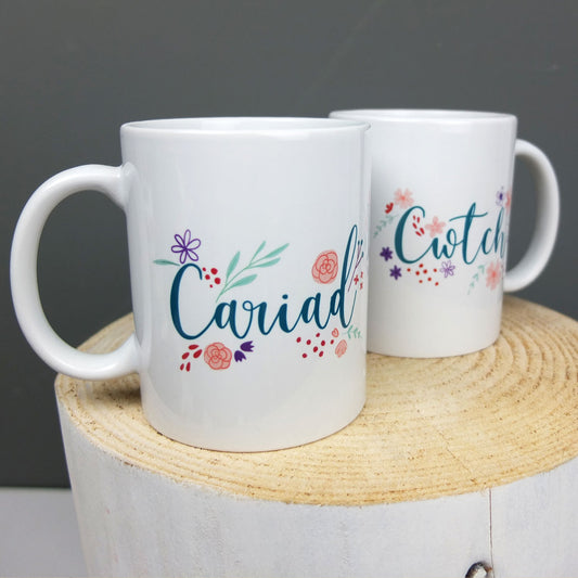 Floral Cariad Mug