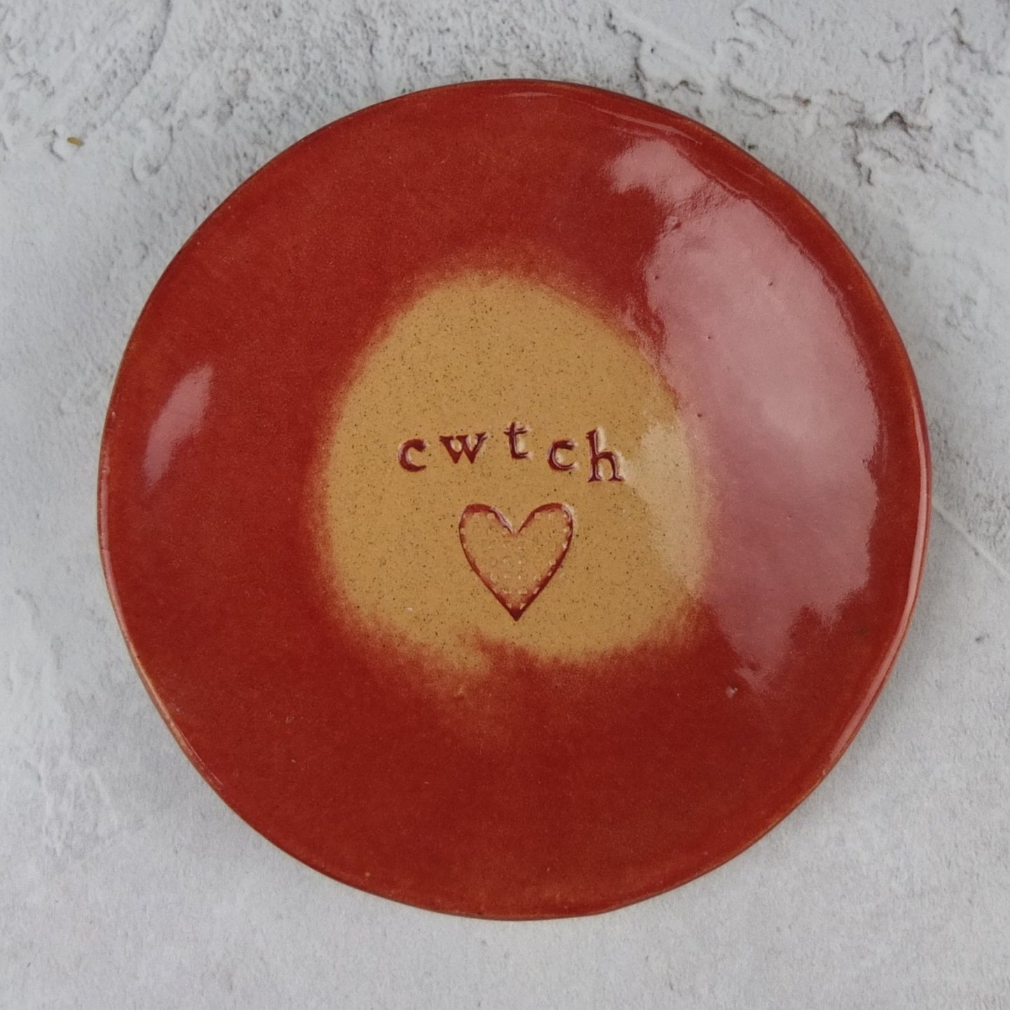 Ceramic Red Cwtch Dish