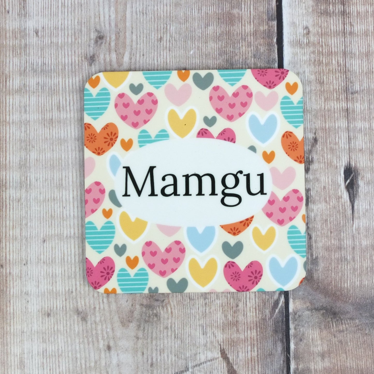 Mamgu Hearts Coaster