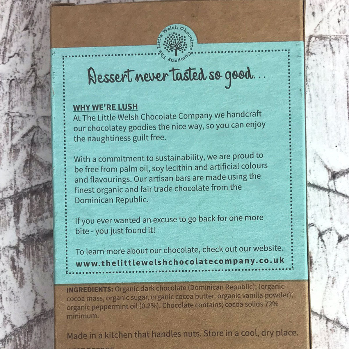 Dark Chocolate and Mint Bar by The Little Chocolate Welsh Company