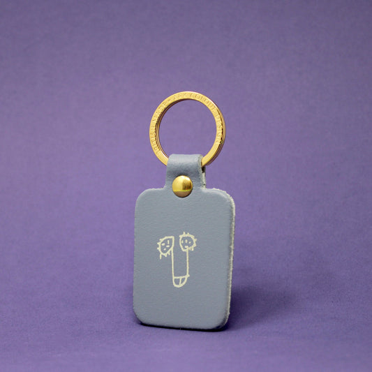 Lilac Grey Willy Keyring