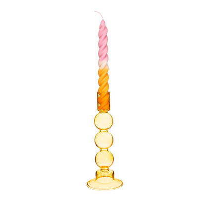 Yellow Bubble Candle holder