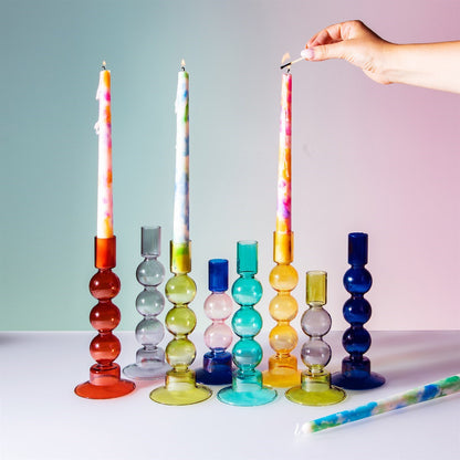 Yellow Bubble Candle holder