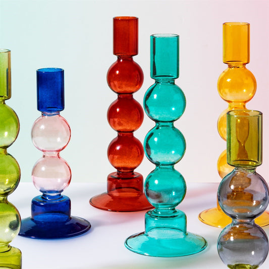 Red Bubble Candle holder