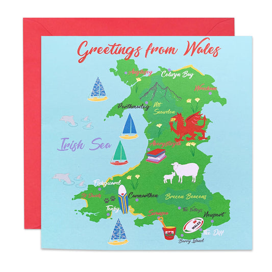 Greetings From Wales Card
