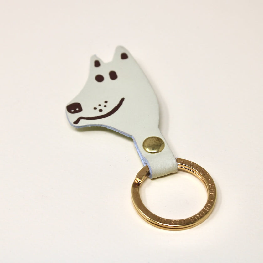 Cream Dog Keyring