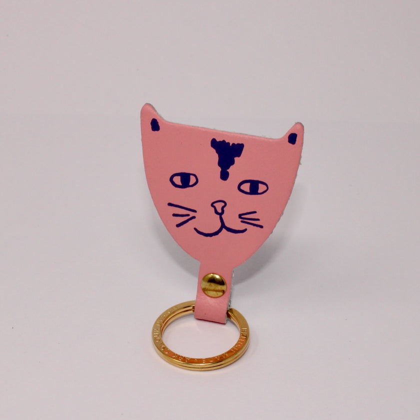 Pale Pink Cat Keyring