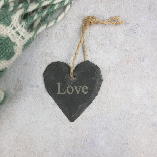 Small Slate Love Heart