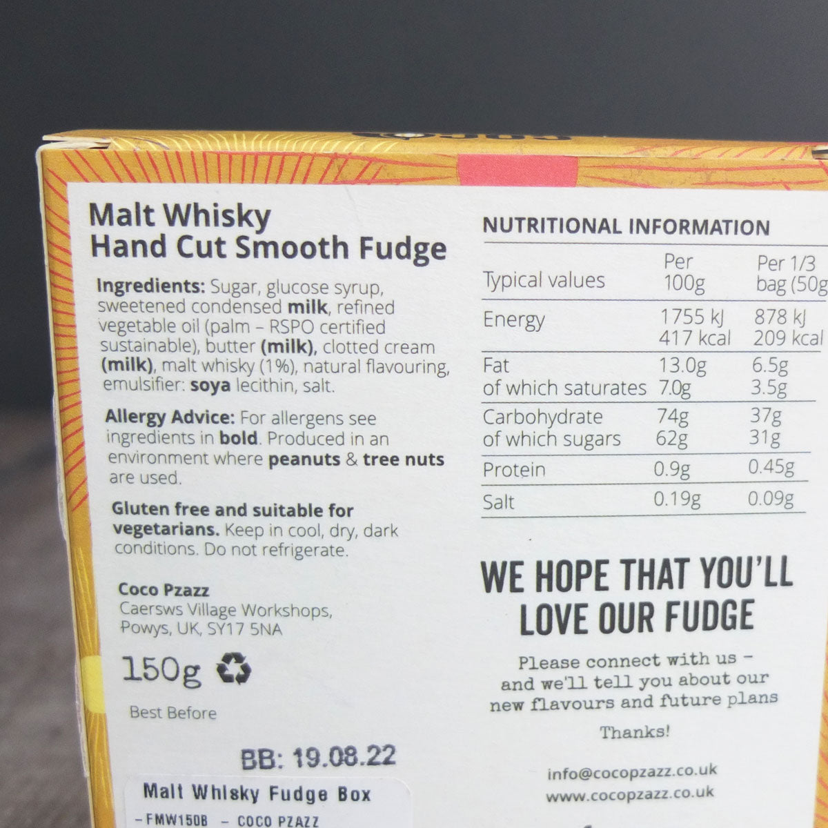Malt Whisky Fudge Box by Coco Pzazz
