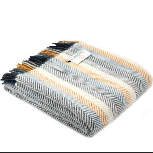 Navy Multicolour Stripe by Tweedmill