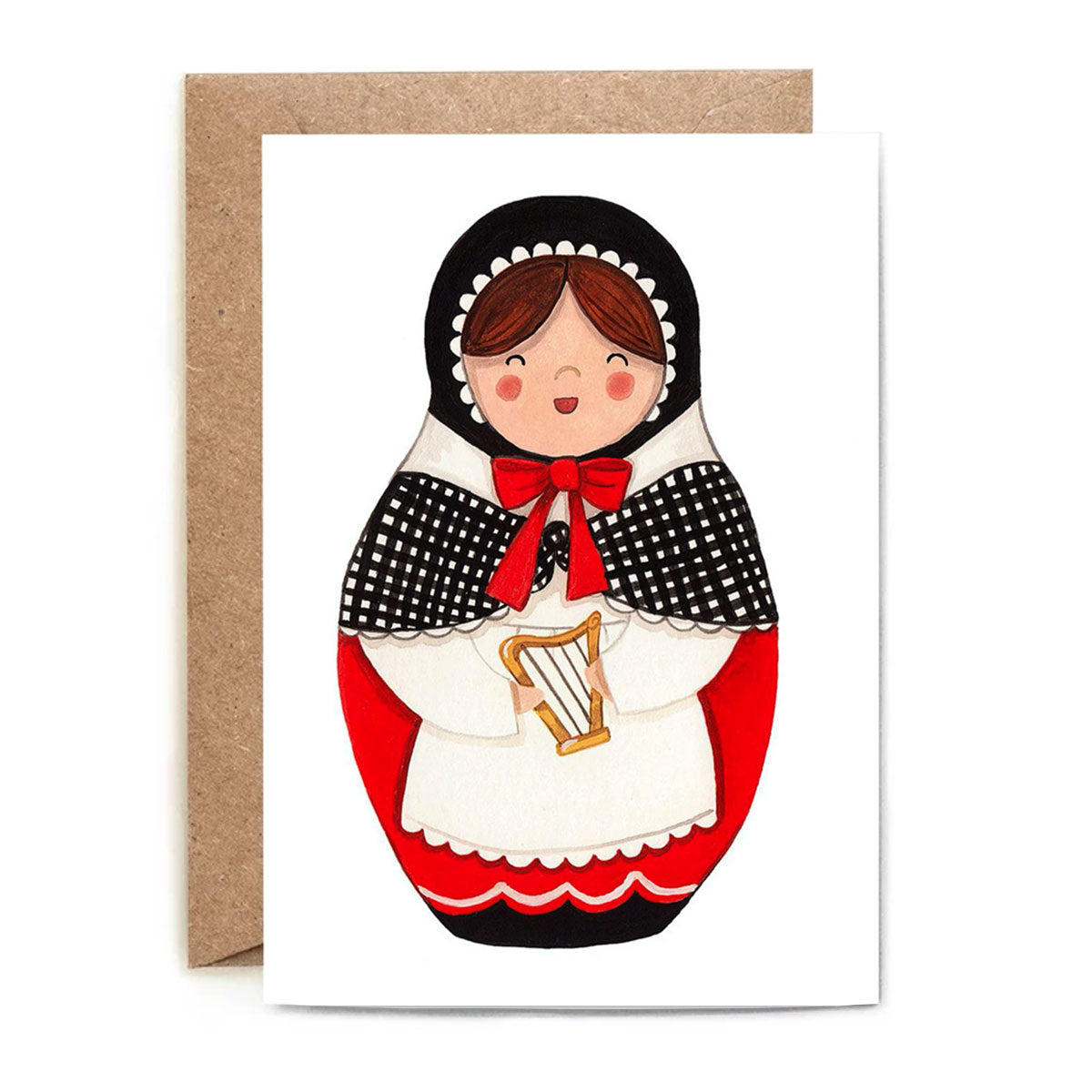 Myfanwy Welsh Doll Greeting Card