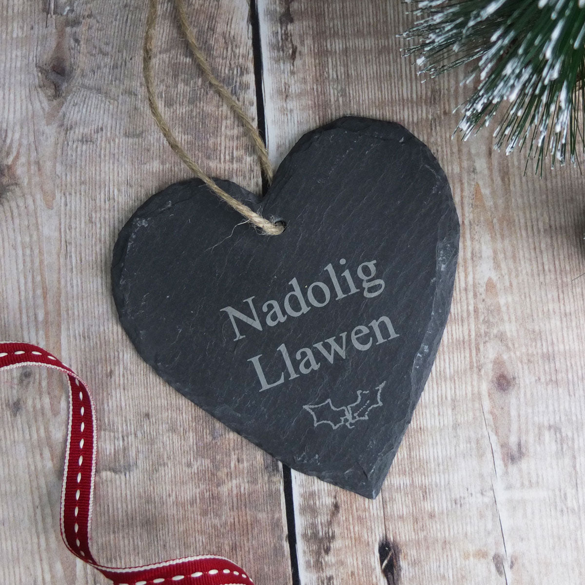 Nadolig Llawen Slate Christmas Decoration