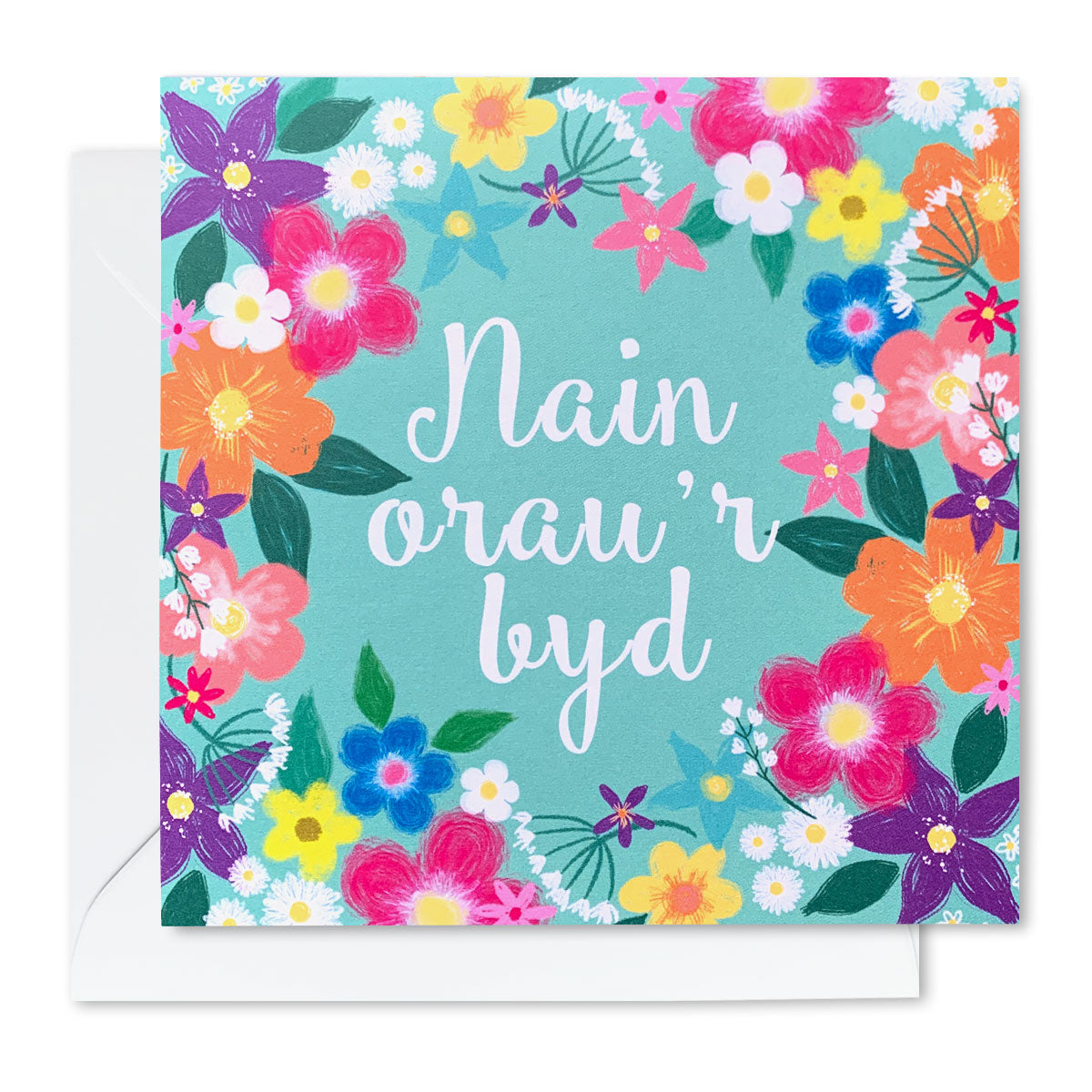 Nain Oraur Byd Flowers Card