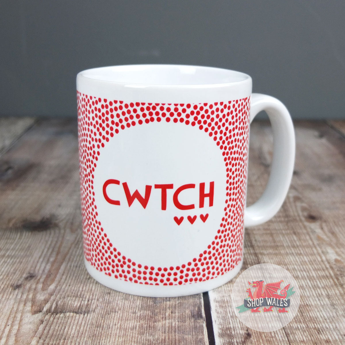Red Cwtch Dot Mug
