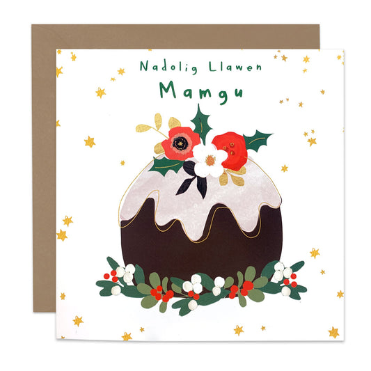 Nadolig Llawen Mamgu Pudding Card