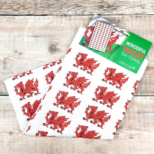 Multi Dragon Tea towel