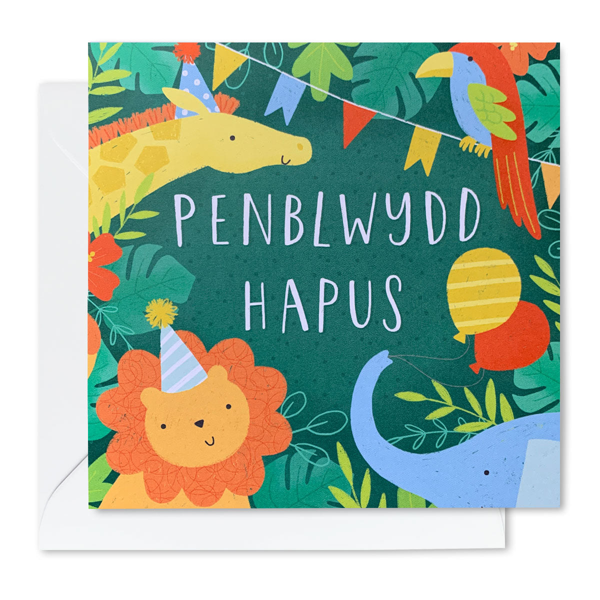 Penblwydd Hapus Jungle Card