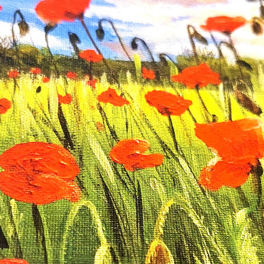 'Peaceful Poppies' Welsh Art Print