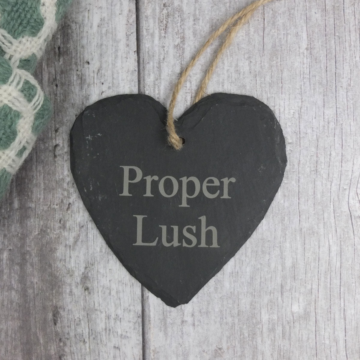 Medium 'Proper Lush' Slate Heart – Little Welsh Company