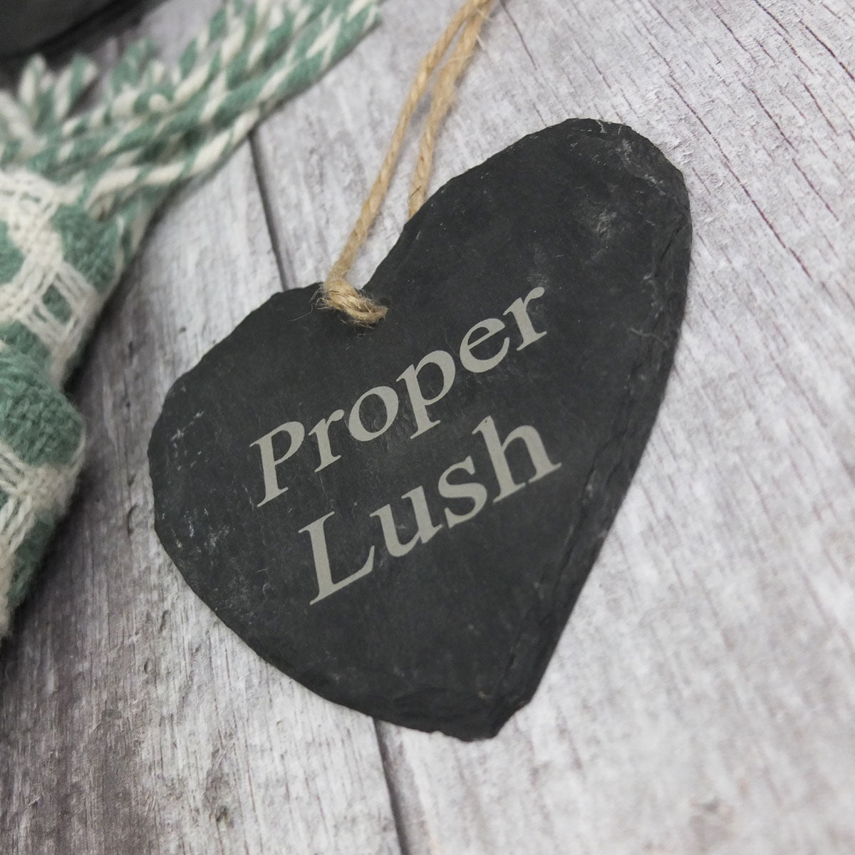 Medium 'Proper Lush' Slate Heart – Little Welsh Company
