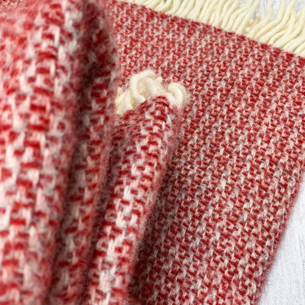 Red and Silver Illusion Welsh Blanket by Tweedmill