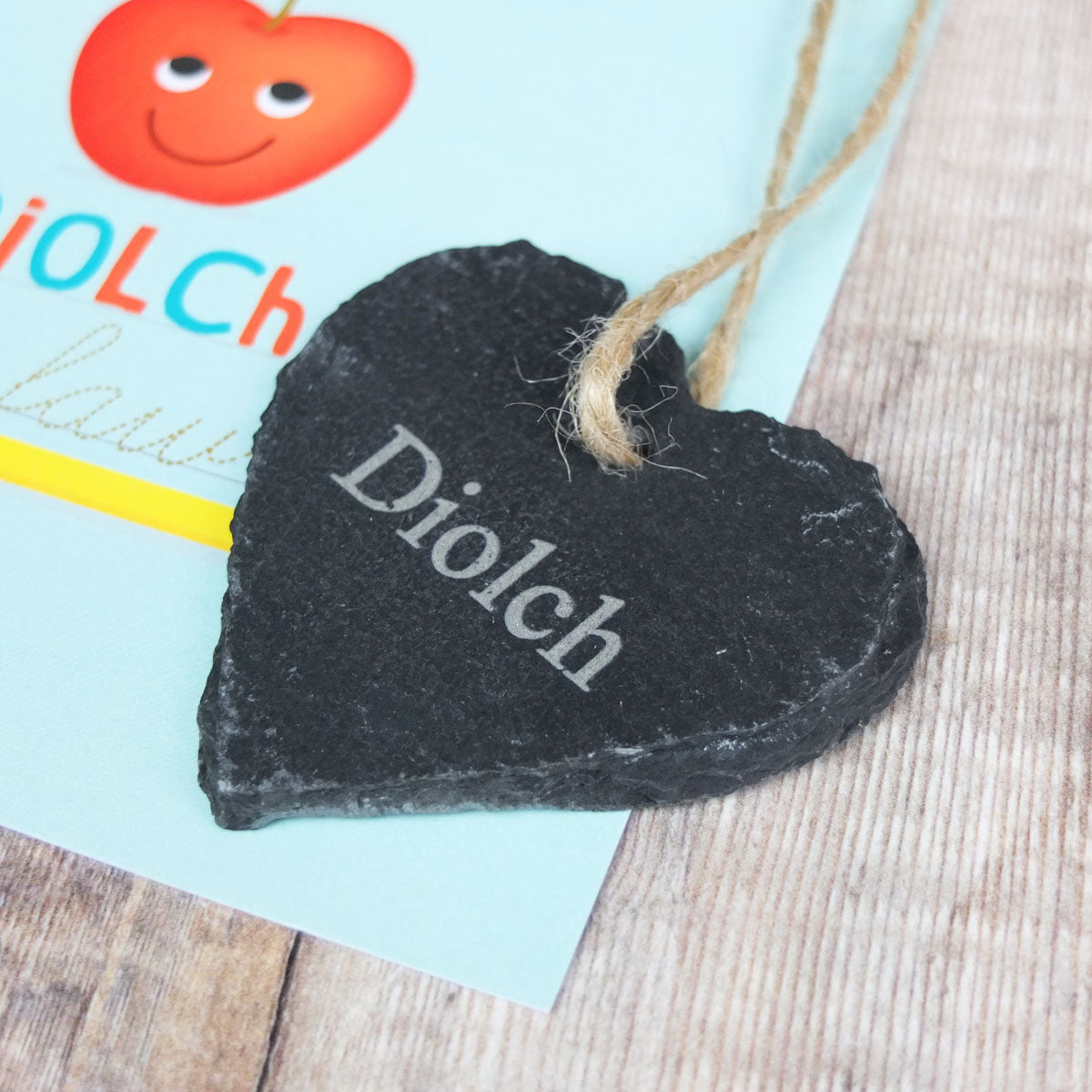 Small Slate Diolch Hanger