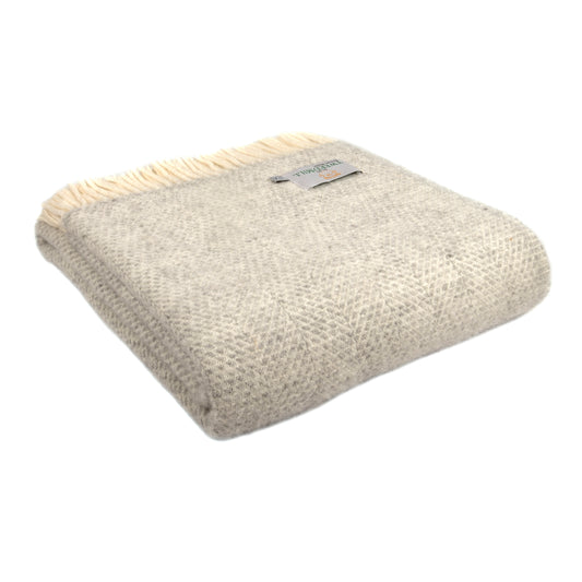 Grey Beehive Welsh Blanket by Tweedmill