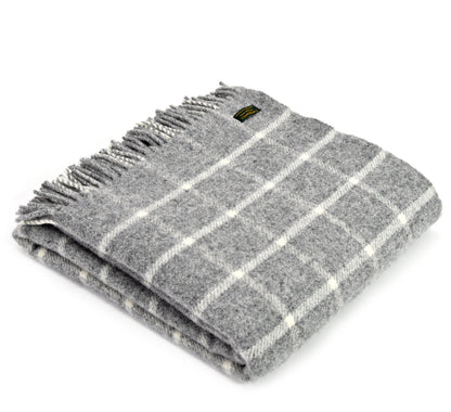 What Throw Check Grey Chequered Check Throw By Tweedmill – Little Welsh Company