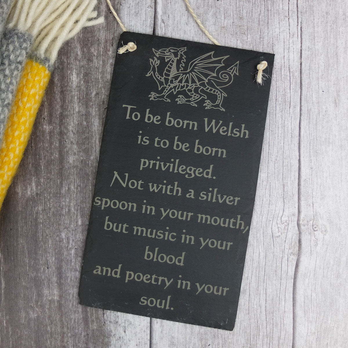 To Be Born Welsh Slate Wall Hanging