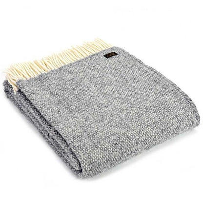 Silver and Grey Illusion Welsh Blanket by Tweedmill