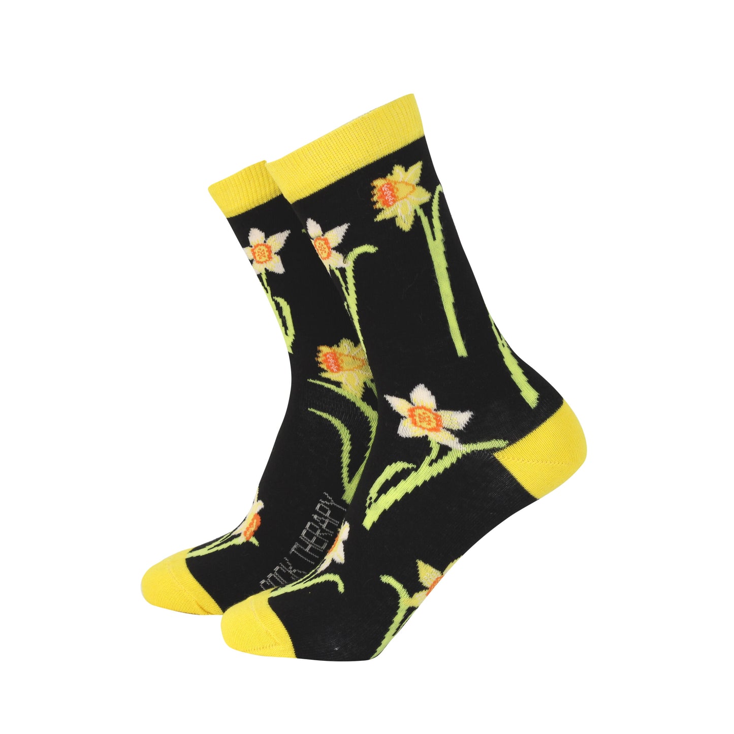 Ladies Black Daffodil Socks